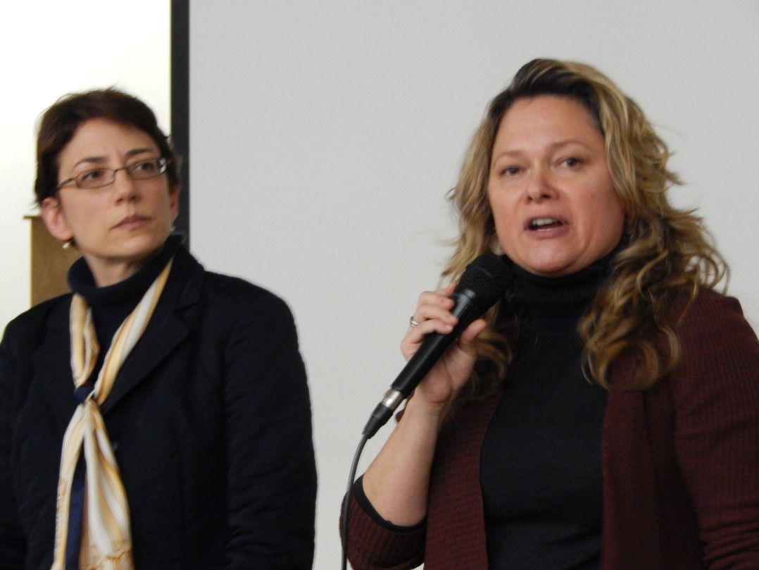 DOT Commissioner Polly Trottenberg, left, and DOT Assistant Commissioner of Education and Outreach Kim Wiley-Schwartz