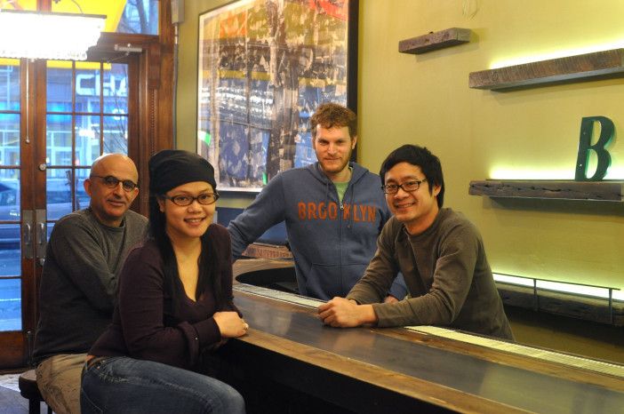 Pictured from left: Miro Gal, Lien Lin, Jed Freedlander, Edward Lin. Photo via Park Slope Stoop.