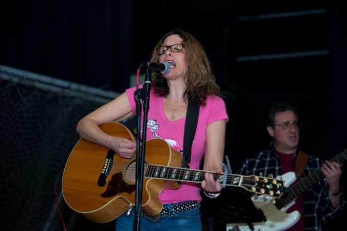 Lori Behrman kicked off the evening's festivities. Photo by Mike Sheehan.