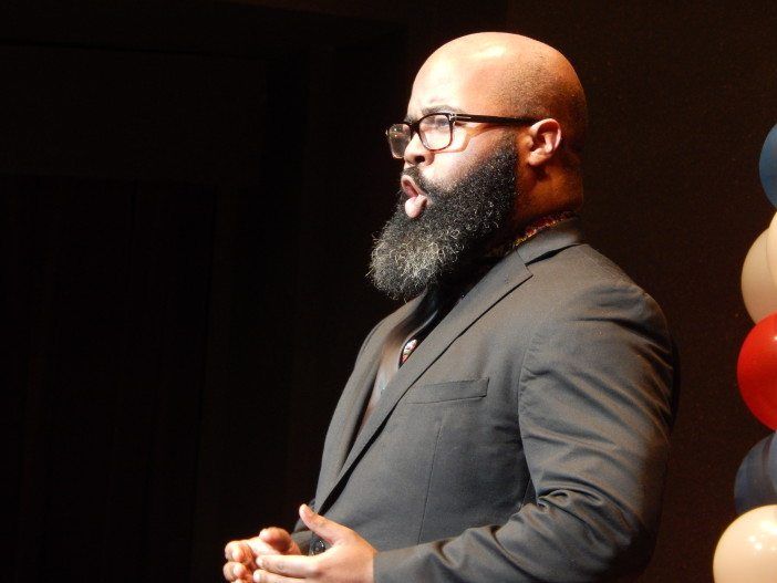 Anthony Bryant sang the Star-Spangled Banner and the Black National Anthem.