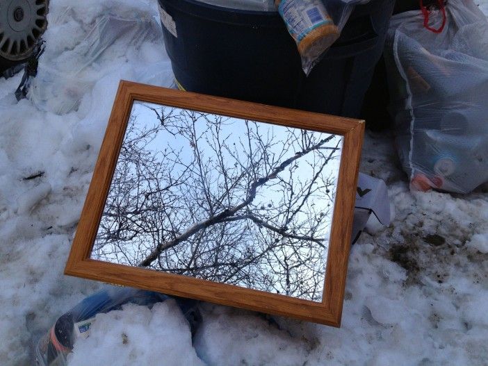 trash mirror