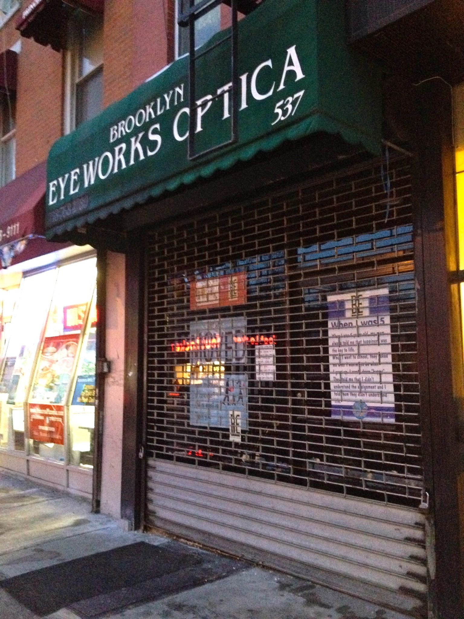 Brooklyn EyeWorks Moved From 5th Avenue To 20th Street