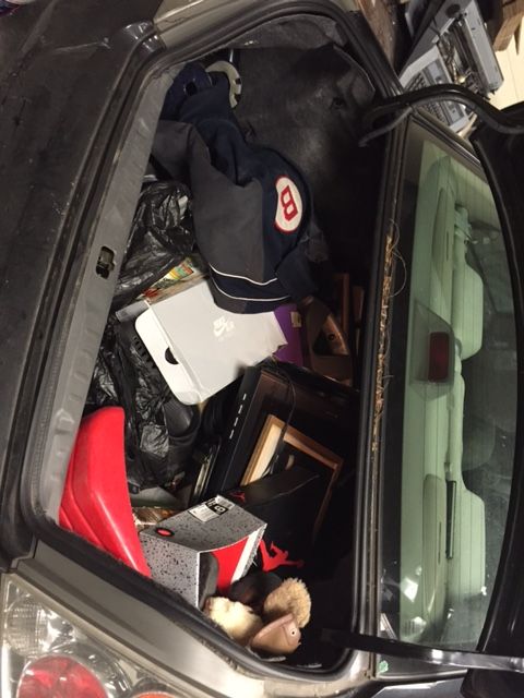 In Jim's trunk, he discovered numerous items that didn't belong to him - including a diploma, a flat-screen TV and family photos. Photo courtesy Jim Sullivan