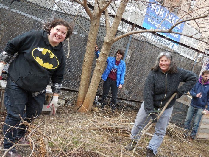 Neighbors rocked the cleanup on Saturday. Photo by Nathan Thompson