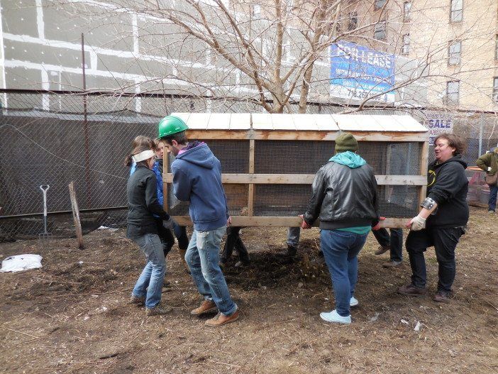 The compost bin is on the go! Photo by Nathan Thompson