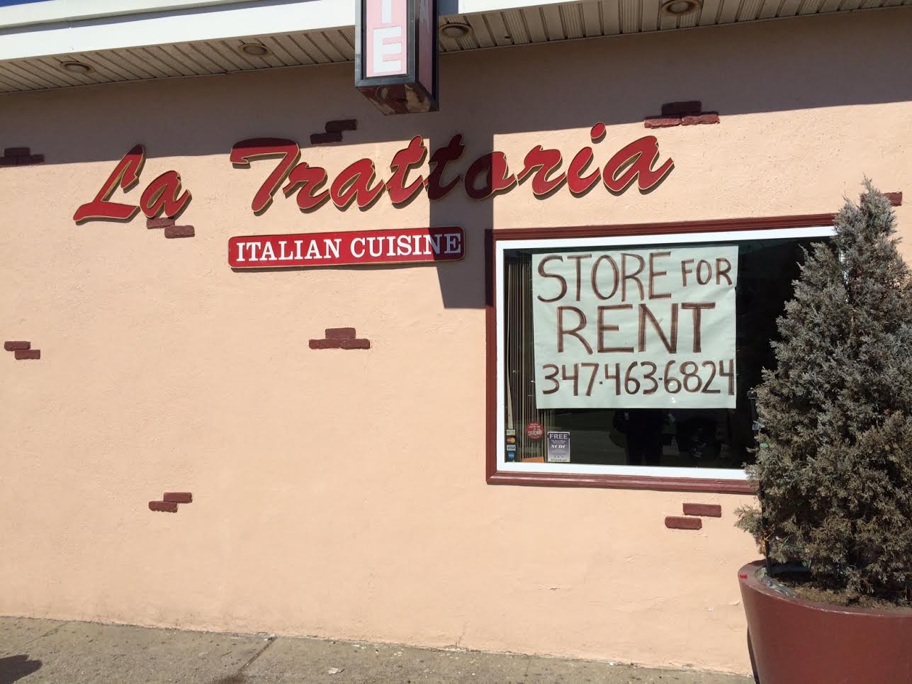 La Trattoria On Avenue U Now Closed After More Than 25 Years