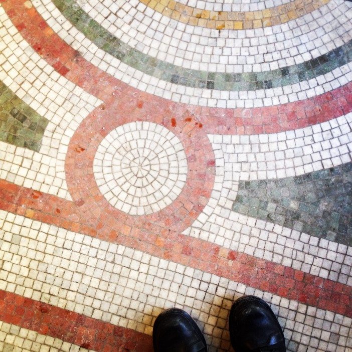 library tile floor