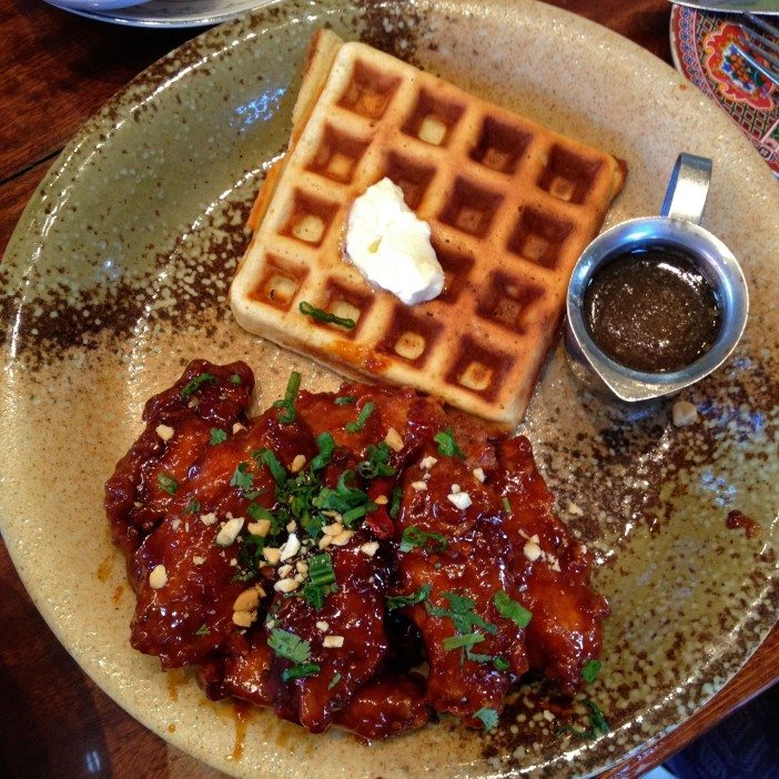 Chicken and waffles at Talde...yum.