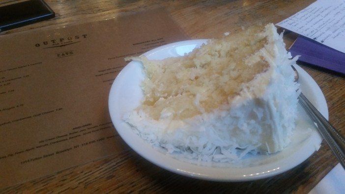 outpost lounge -coconut pineapple cake