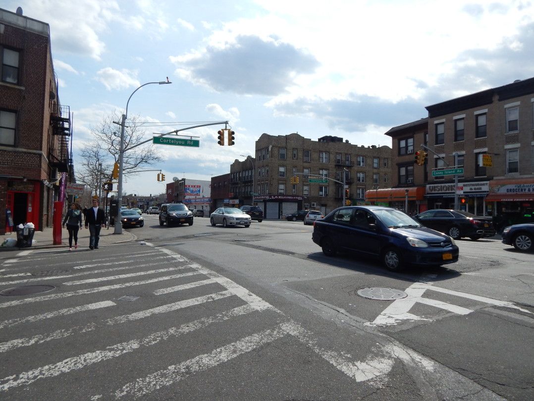 The intersection at Cortelyou Road and Coney Island Avenue.