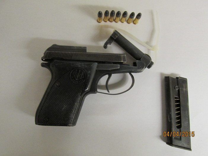 The gun recovered from the roof by police. Photo courtesy of the NYPD.