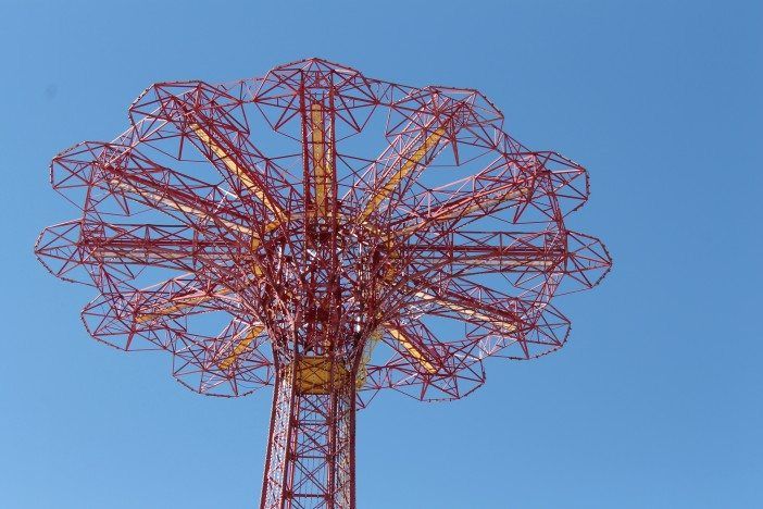 Today, the Parachute Jump is the world's largest night light - and little else. Photo by Elise Feinstein.