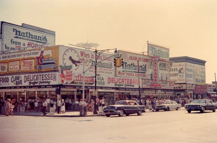 Nathan's Famous, the original. Photo by Abe Feinstein.