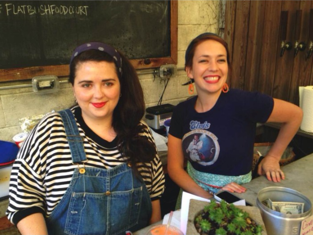 Neighbor Libby Parsons and her taco compadre, Natalie, at Sycamore. Photo courtesy Libby Parson