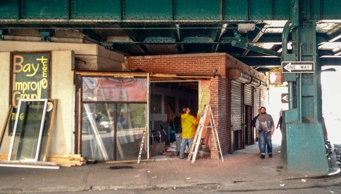 The site of a future organic kitchenette, according to owners.