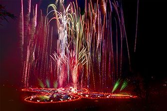 Judy Chicago (American, b. 1939). A Butterfly for Brooklyn, 2014. Performance in Prospect Park, Brooklyn. Fireworks, flares, and LEDs. © Judy Chicago and Pyro Spectaculars 2014. Photo: Rachel Beth Anderson, Alan Barker, Joan Churchill, Hannah Jayanti, Enoch Kim, Ben North, Zac Smith, Marcus Sotelo, Donald Woodman. © Chicago/Woodman Art Enterprises LLC