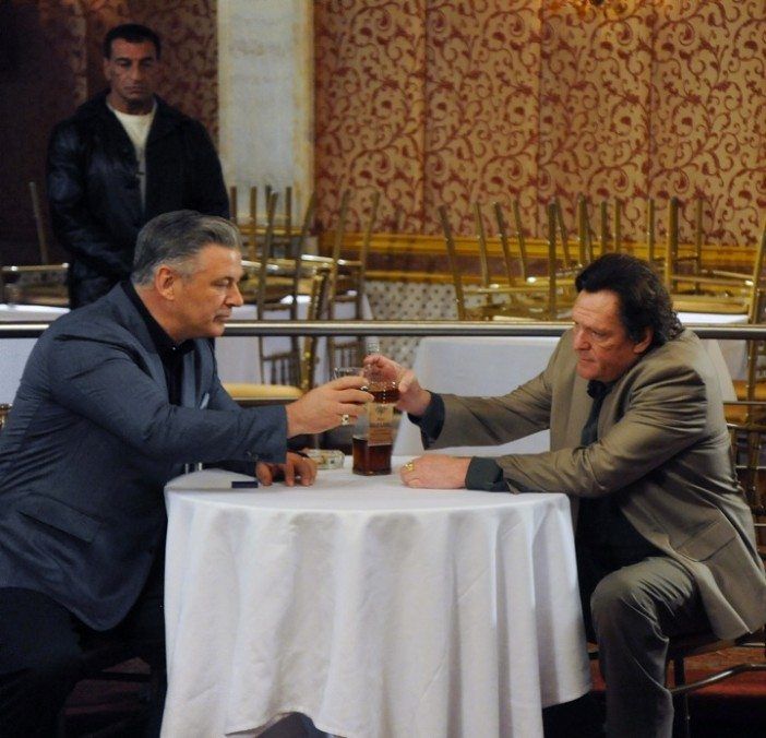 Alec Baldwin and Michael Madsen on set of Back in the Day. (Photo by Bobby Bank / bobbybank.com)