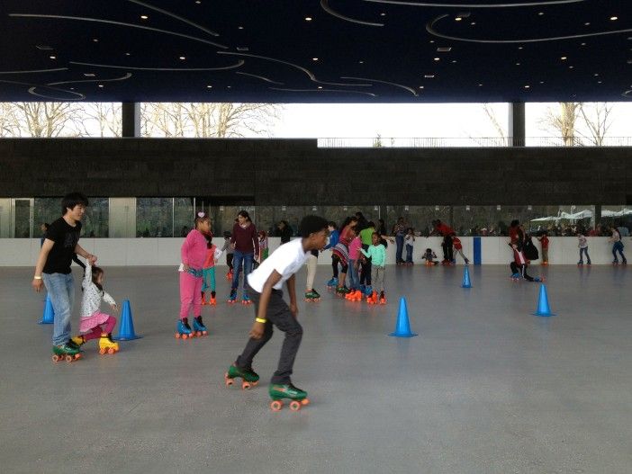 roller skating at lakeside in prospect park