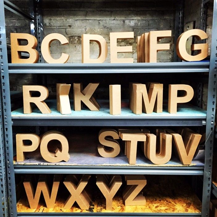 letters for crafting at artist and craftsman in park slope