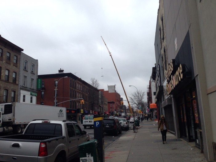 crane on 5th avenue in south slope