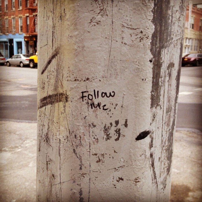 follow me graffiti