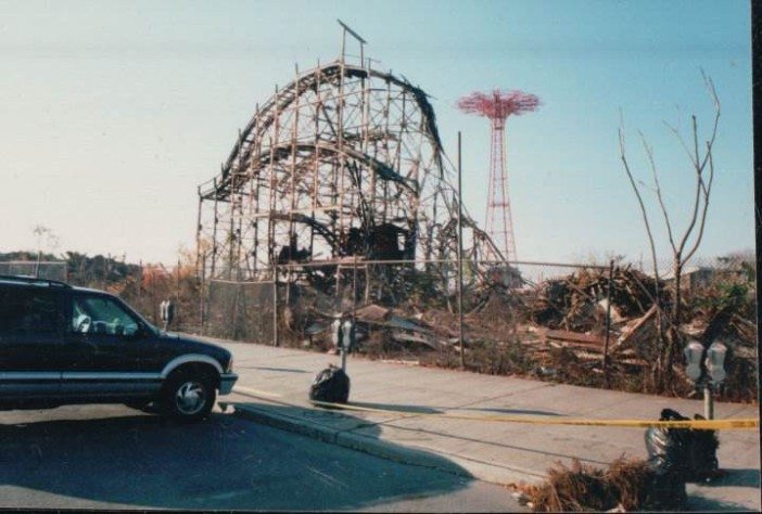 The original Thunderbolt, as it was being destroyed. Photo by Abe Feinstein.