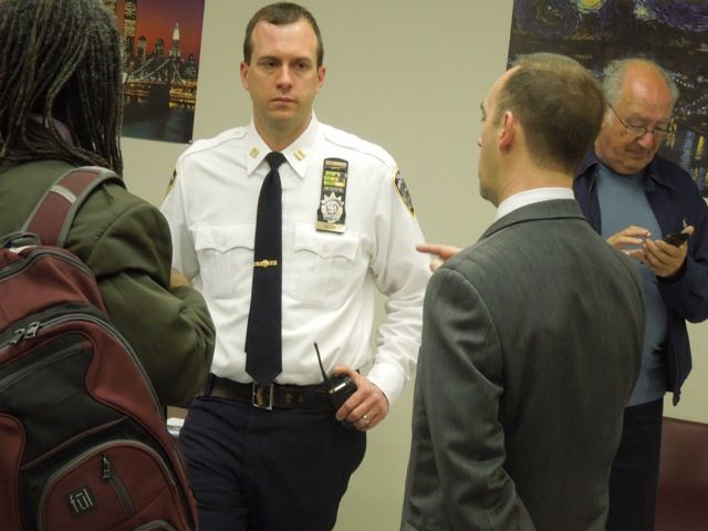 Captain Kenneth Quick, commanding officer of the 66th Precinct, at a previous community council meeting.