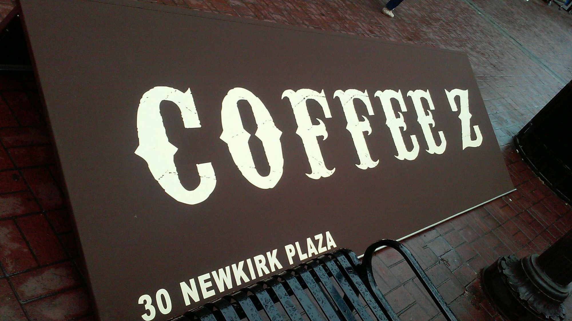 The awning for Coffee Z went up at 30 Newkirk Plaza over the weekend. Photo by Ann Simkins