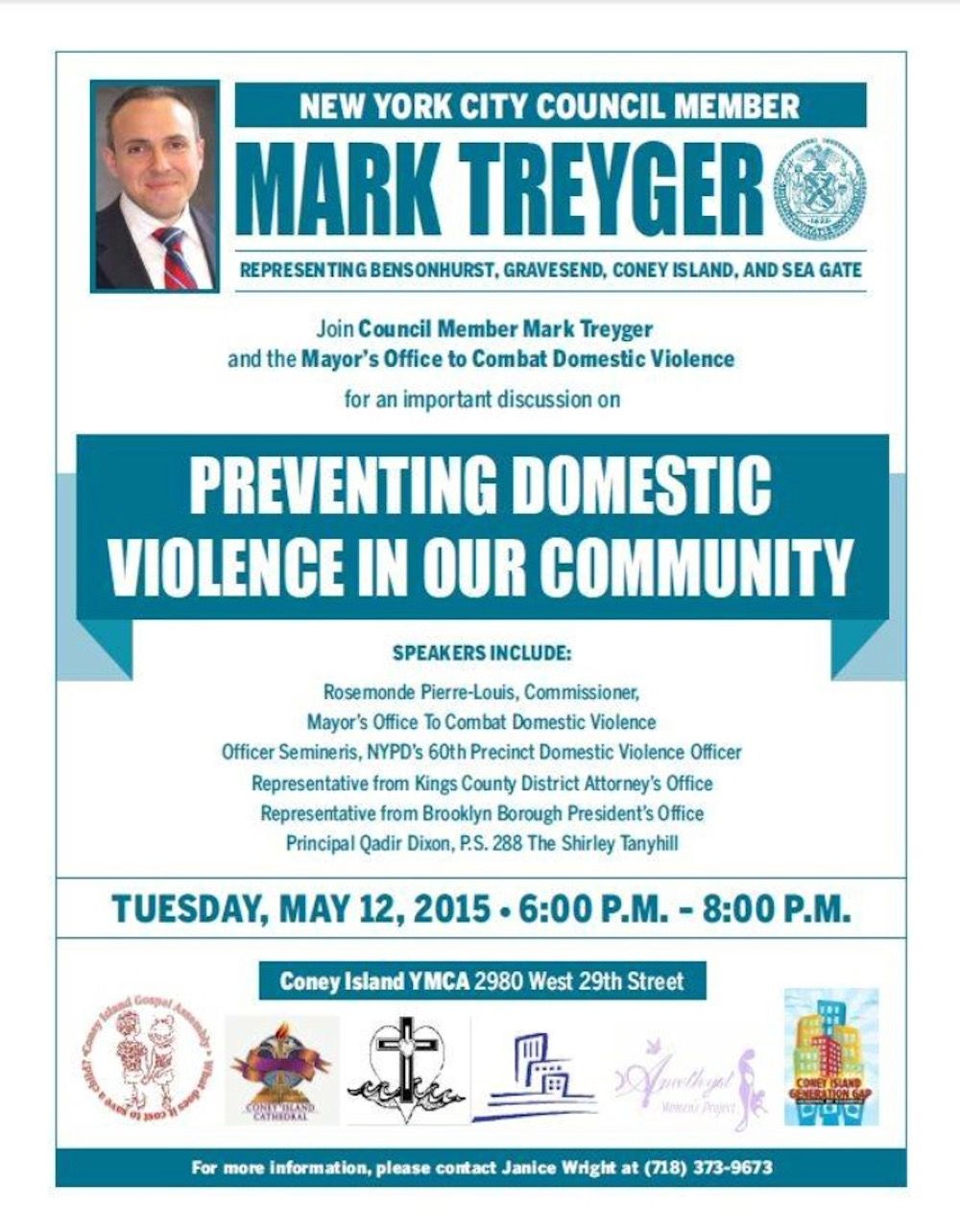 Tuesday: Anti-Domestic Violence Panel At YMCA Coney Island