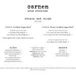 carnem dinner menu