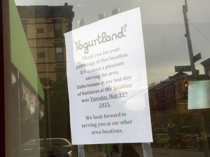 yogurtland in park slope has closed