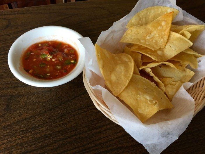 chips and salsa at Aroma A Mexico Taqueria in South Slope
