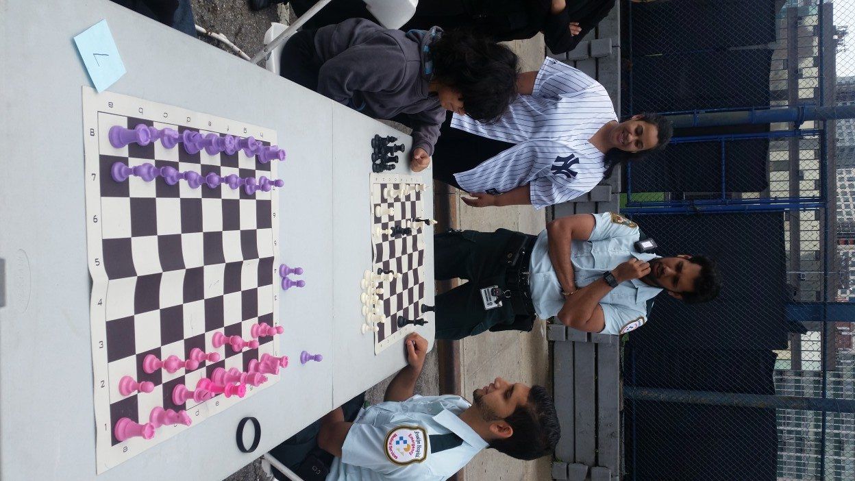 Chess at downtown Brooklyn health expo