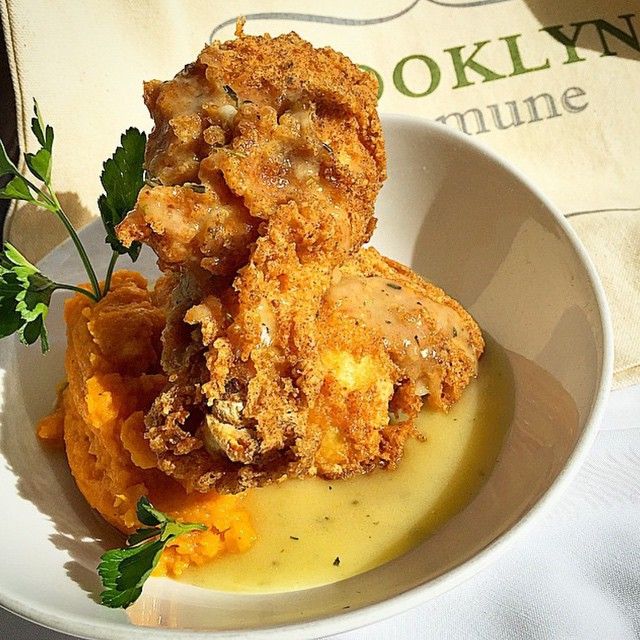 Yum, fried chicken at Brooklyn Commune. Photo via Brooklyn Commune.