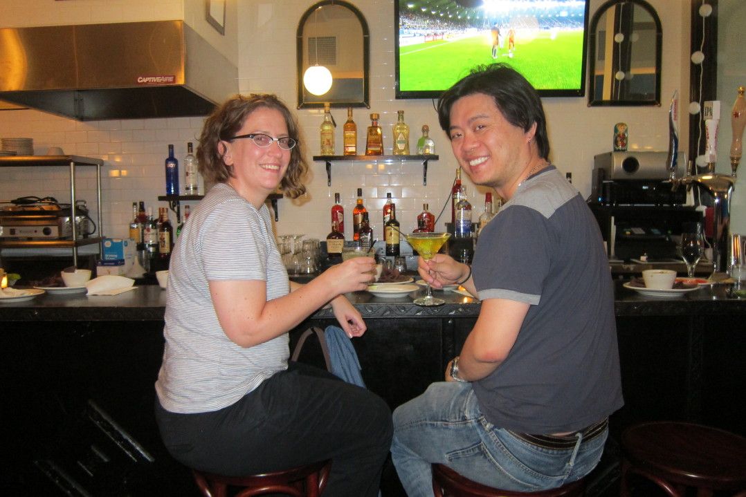 Church Bar patrons Michelle and Stephen at the opening night.