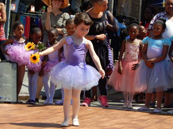 Flatbush Avenue Street Fair ballet dancer with flower 2