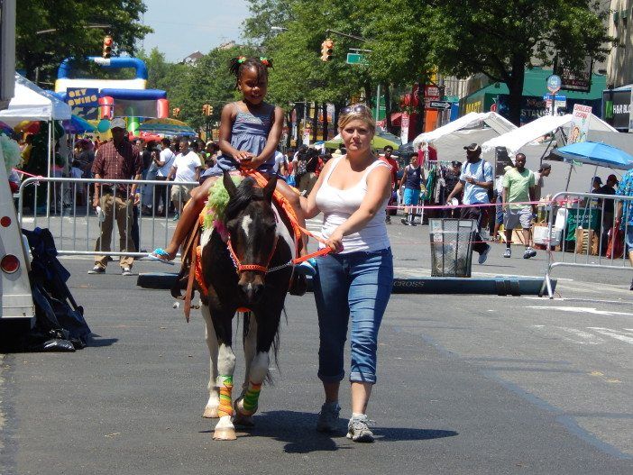 Flatbush Avenue Street Fair girl on horse