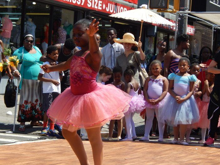 Flatbush Avenue Stret Fair ballet dancer with flower