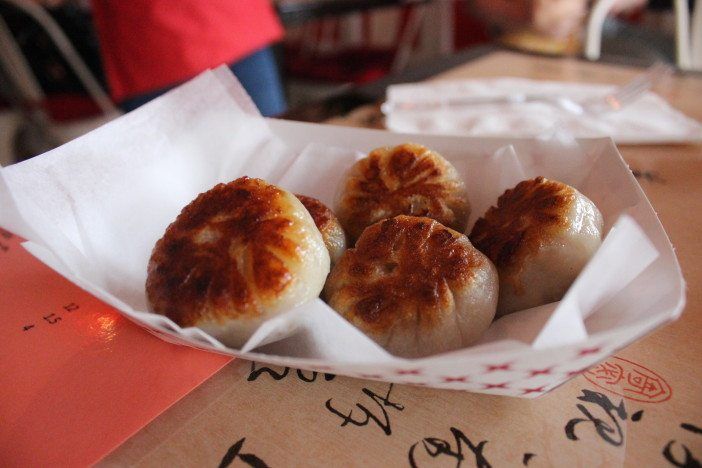 Dry aged beef potstickers