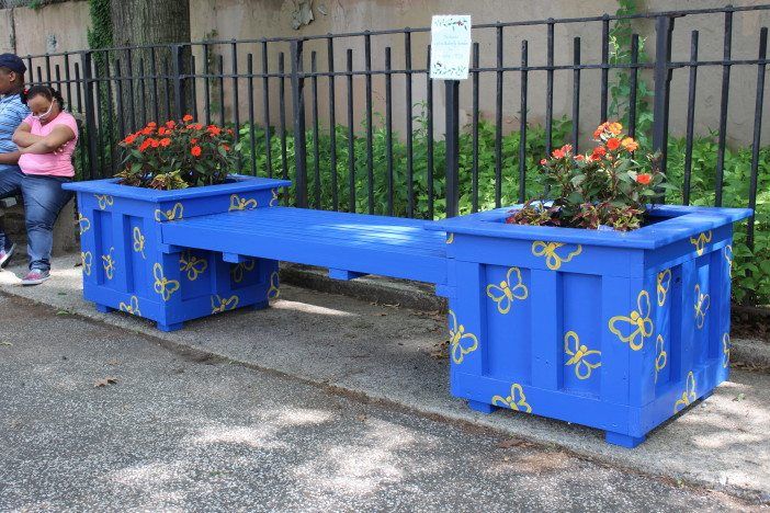 Bench built by PS53 Students