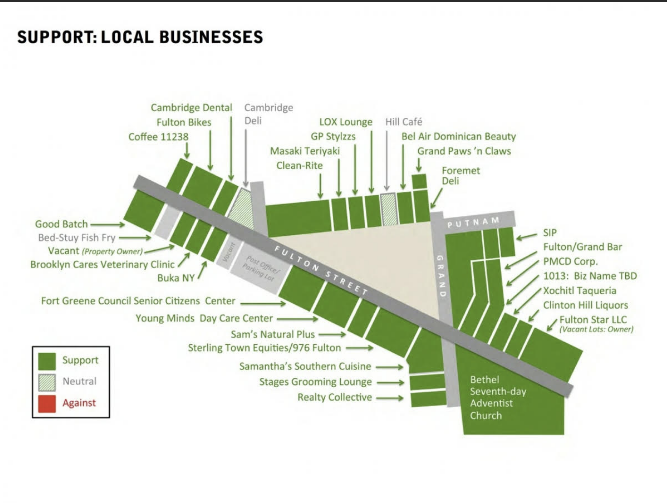 putnam triangle plaza BID support map