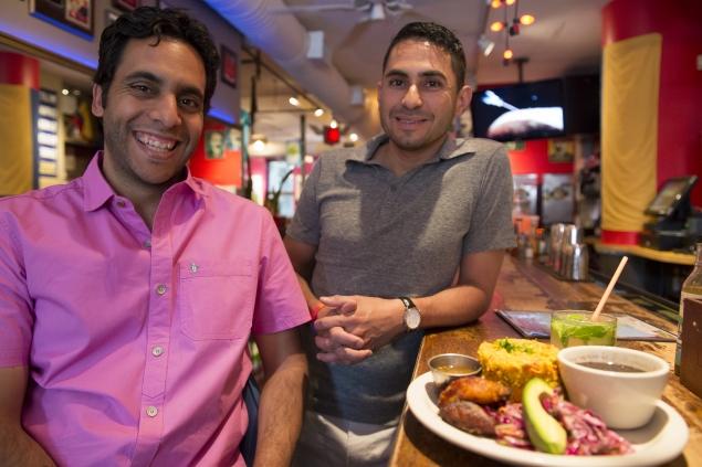 George Constantinou and Farid Ali, the co-owners of Bogota Latin Bistro