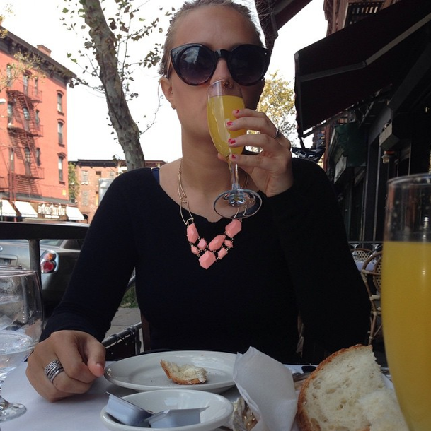Bottomless mimosas and sidewalk seating at Sotto Voce. Photo by j_bagels.