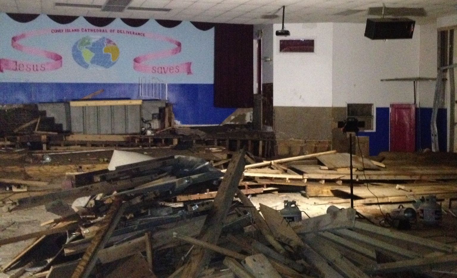 Coney Island Cathedral after Superstorm Sandy.