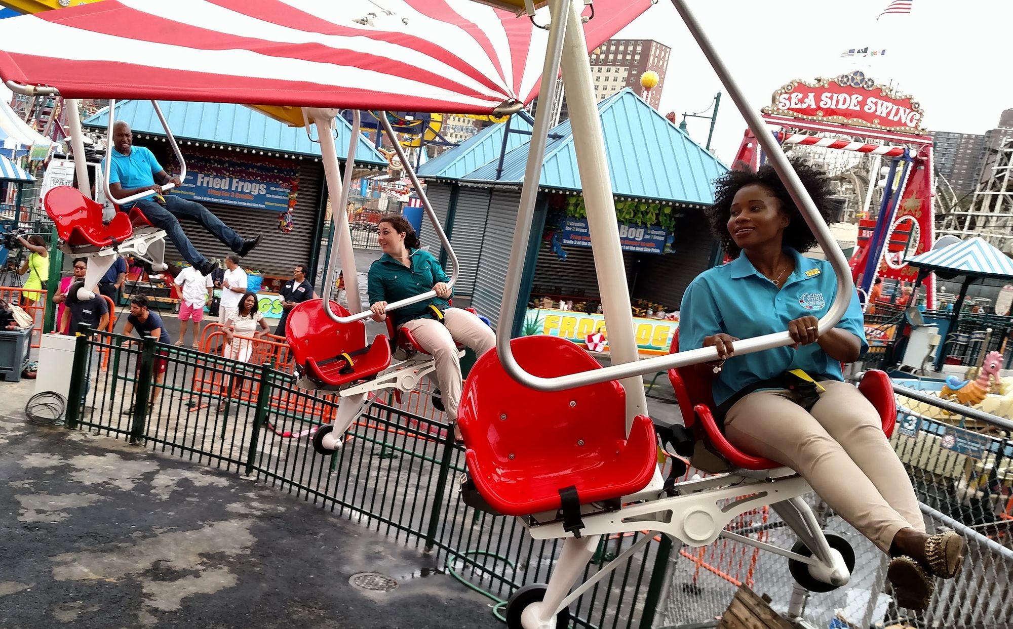 Reports got to climb on the ride alongside staff for a media preview. (Photo: Alex Ellefson / Sheepshead Bites)