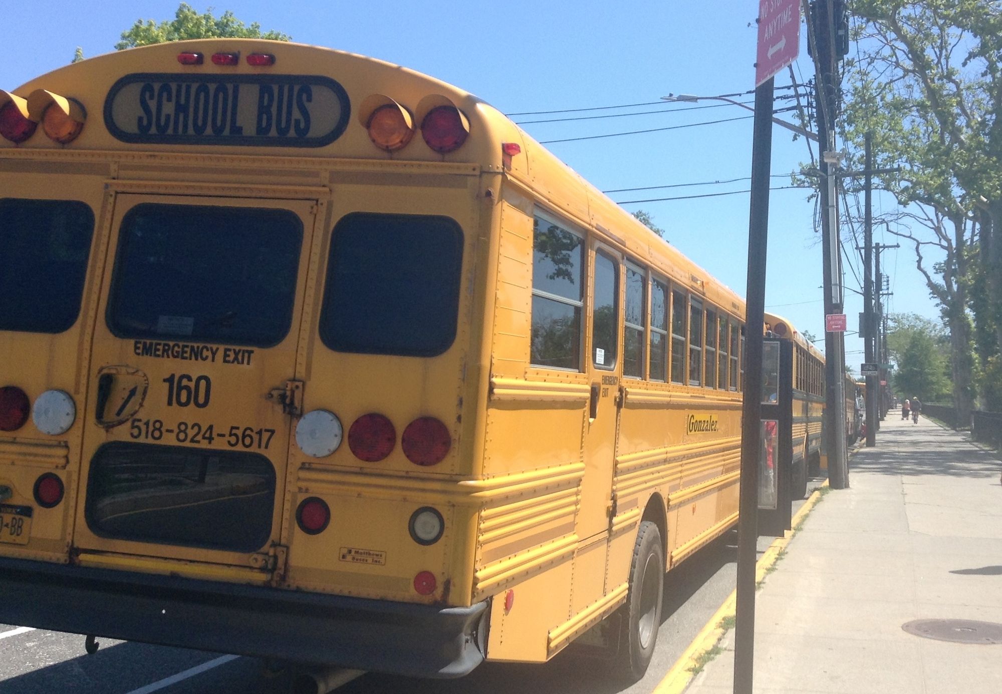 Buses crowd for hours in a "no stopping" zone that shouldn't even exist. 