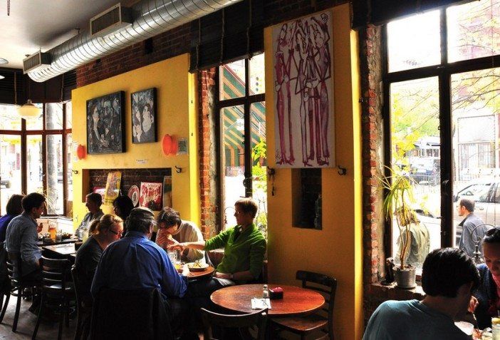 Interior view of Café Steinhof in South Slope