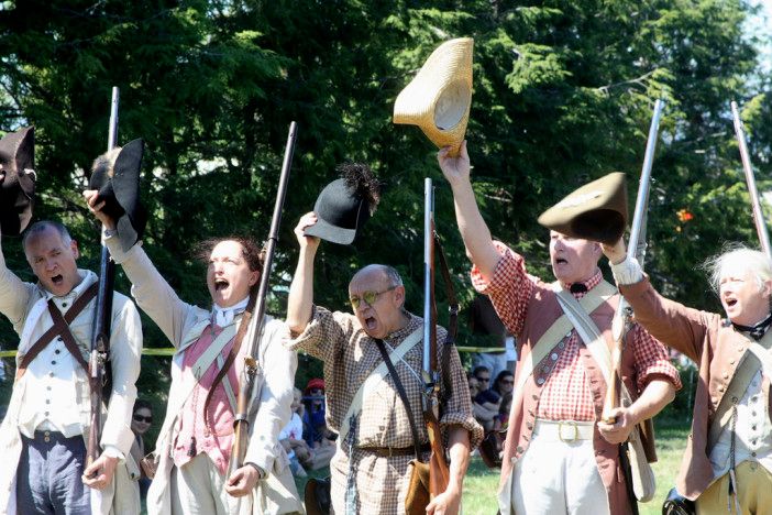 Battle of Brooklyn re-enactment at Green-Wood Cemetery via Green-Wood Cemetery