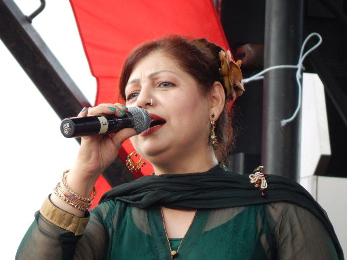 A singer entertains the crowd. Photo by Ditmas Park Corner