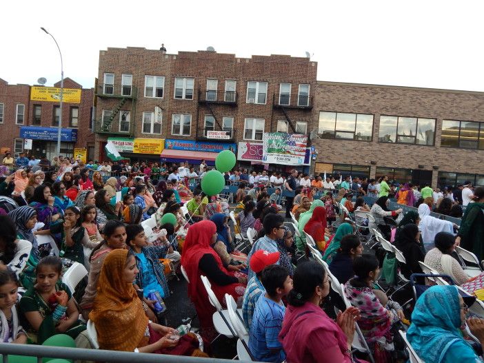 The crowd watches the entertainment. Photo by Ditmas Park Corner